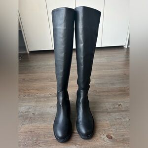 Black Over The Knee Fall Boots